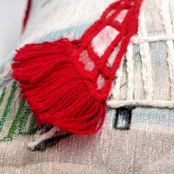 Tommy Bahama Christmas Beach Pillow 12x16 Santa & Mrs. Claus Coastal Design With - Picture 7 of 16